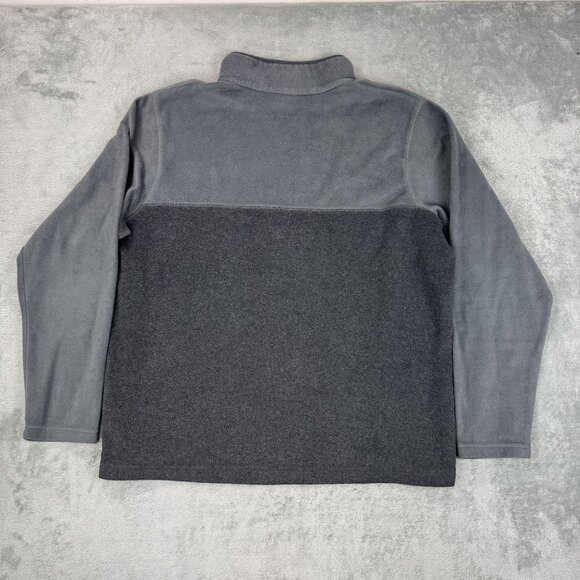 COLUMBIA Sportswear Company Mens T-Snap Grey Colorblock Fleece Pullover Jacket - Picture 3 of 6